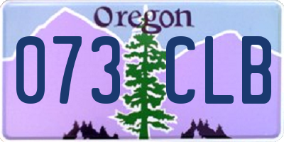 OR license plate 073CLB