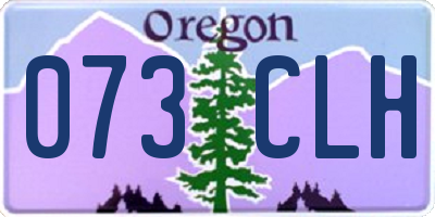 OR license plate 073CLH