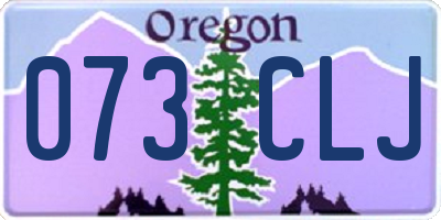 OR license plate 073CLJ