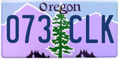 OR license plate 073CLK