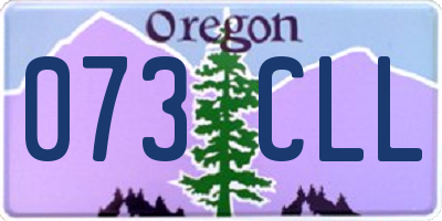 OR license plate 073CLL