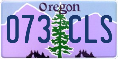 OR license plate 073CLS