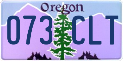 OR license plate 073CLT