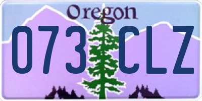 OR license plate 073CLZ