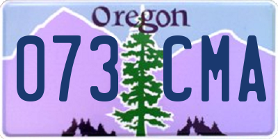 OR license plate 073CMA