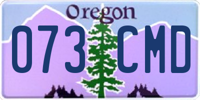 OR license plate 073CMD
