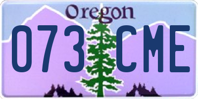 OR license plate 073CME