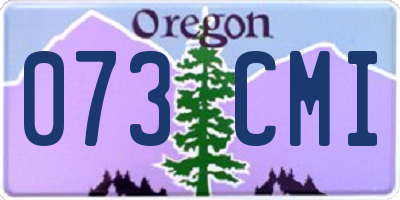 OR license plate 073CMI