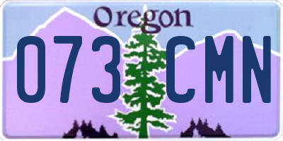 OR license plate 073CMN