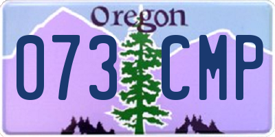 OR license plate 073CMP