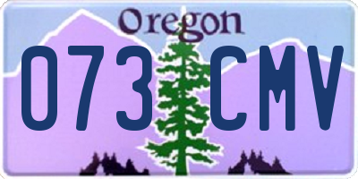 OR license plate 073CMV