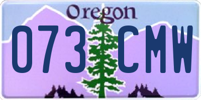 OR license plate 073CMW