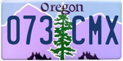 OR license plate 073CMX