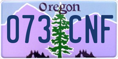 OR license plate 073CNF