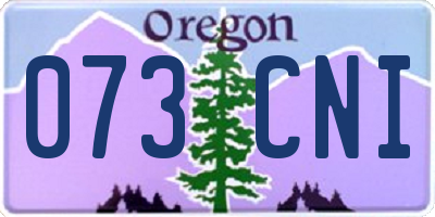 OR license plate 073CNI