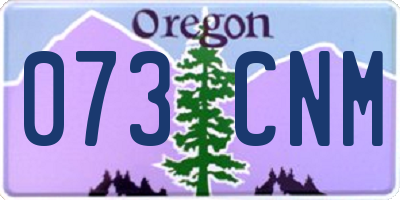 OR license plate 073CNM