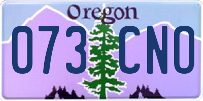 OR license plate 073CNO