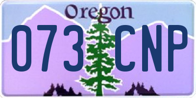 OR license plate 073CNP