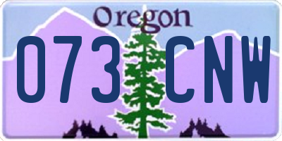 OR license plate 073CNW