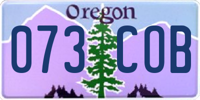 OR license plate 073COB