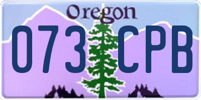 OR license plate 073CPB