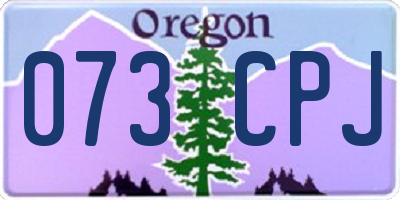 OR license plate 073CPJ
