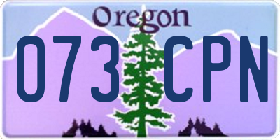 OR license plate 073CPN