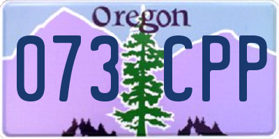 OR license plate 073CPP