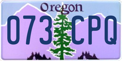 OR license plate 073CPQ