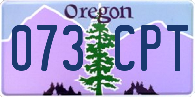 OR license plate 073CPT