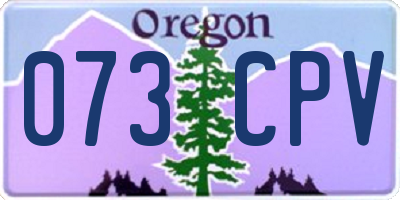 OR license plate 073CPV