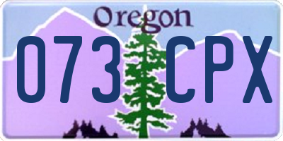 OR license plate 073CPX