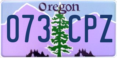 OR license plate 073CPZ