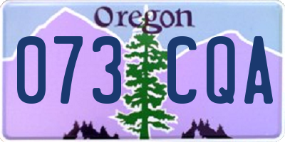 OR license plate 073CQA
