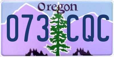 OR license plate 073CQC