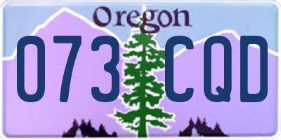 OR license plate 073CQD