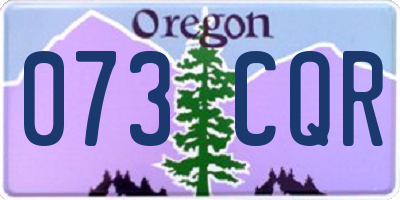 OR license plate 073CQR