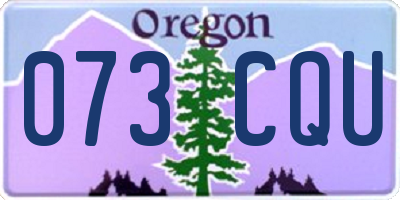 OR license plate 073CQU