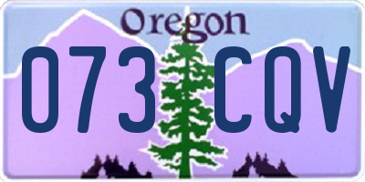 OR license plate 073CQV