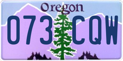 OR license plate 073CQW