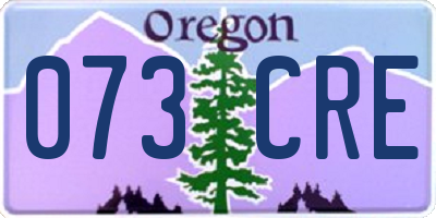 OR license plate 073CRE