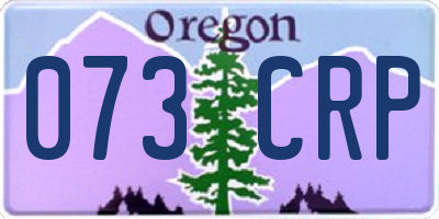 OR license plate 073CRP
