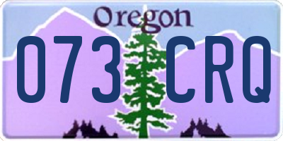 OR license plate 073CRQ