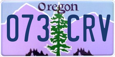 OR license plate 073CRV