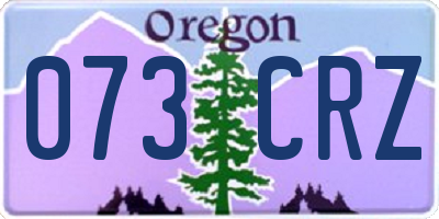 OR license plate 073CRZ