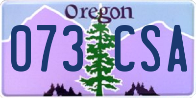 OR license plate 073CSA