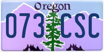 OR license plate 073CSC