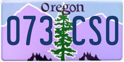 OR license plate 073CSO
