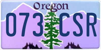OR license plate 073CSR