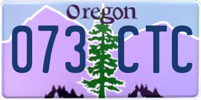 OR license plate 073CTC